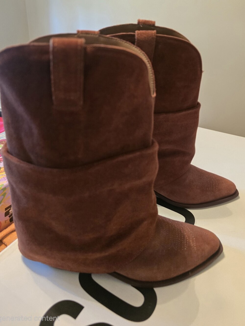 SCHUTZ Russet Suede Slouchy Ankle Boots